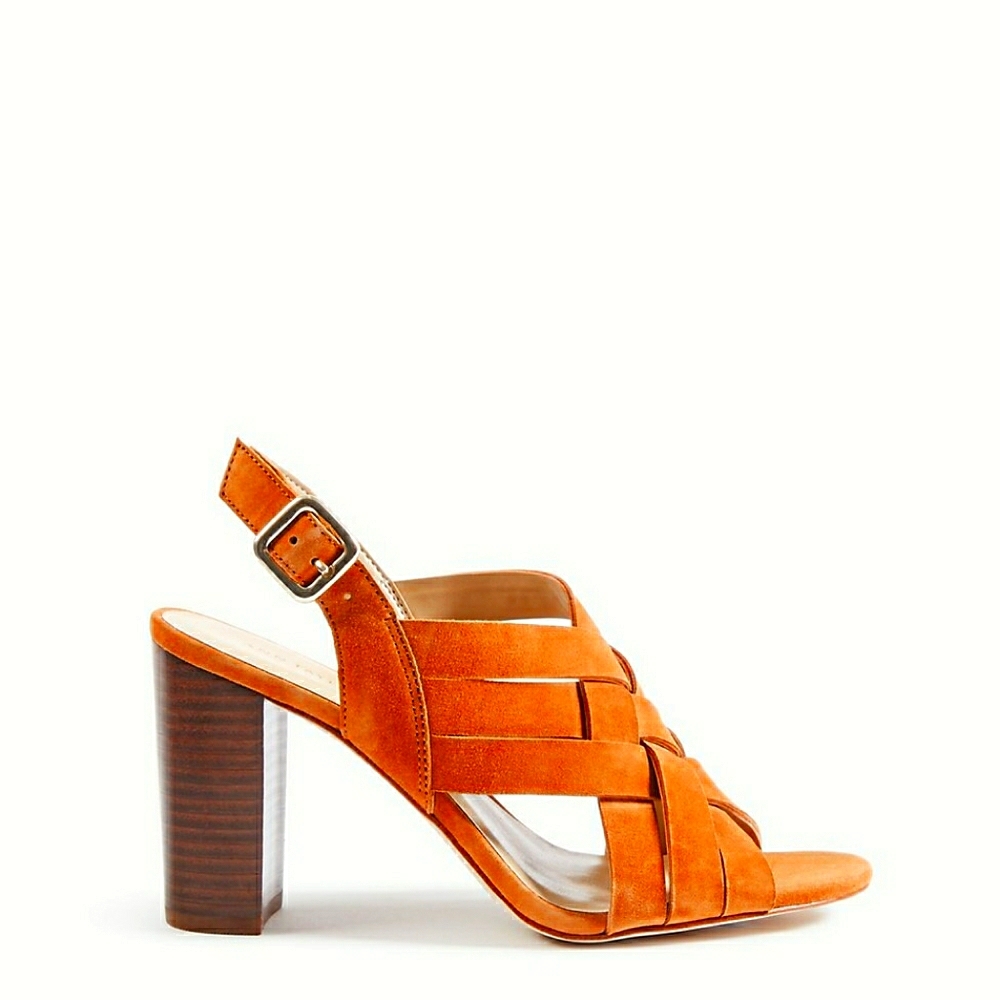 Ann Taylor Sandals Brown Suede 3.5 inch heel Sz 11